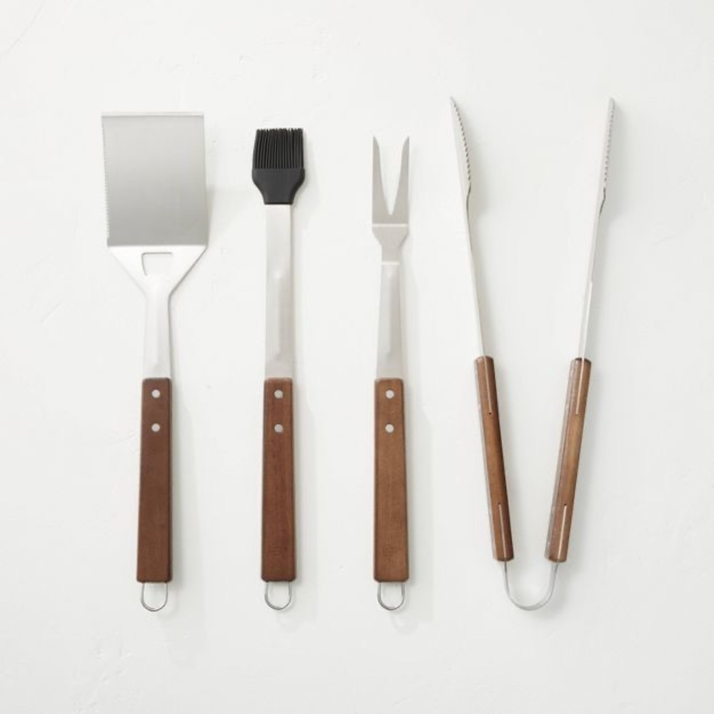 4pc Stainless Steel Grilling Tool Set